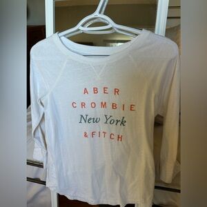 Abercrombie & Fitch Long Sleeve White Shirt